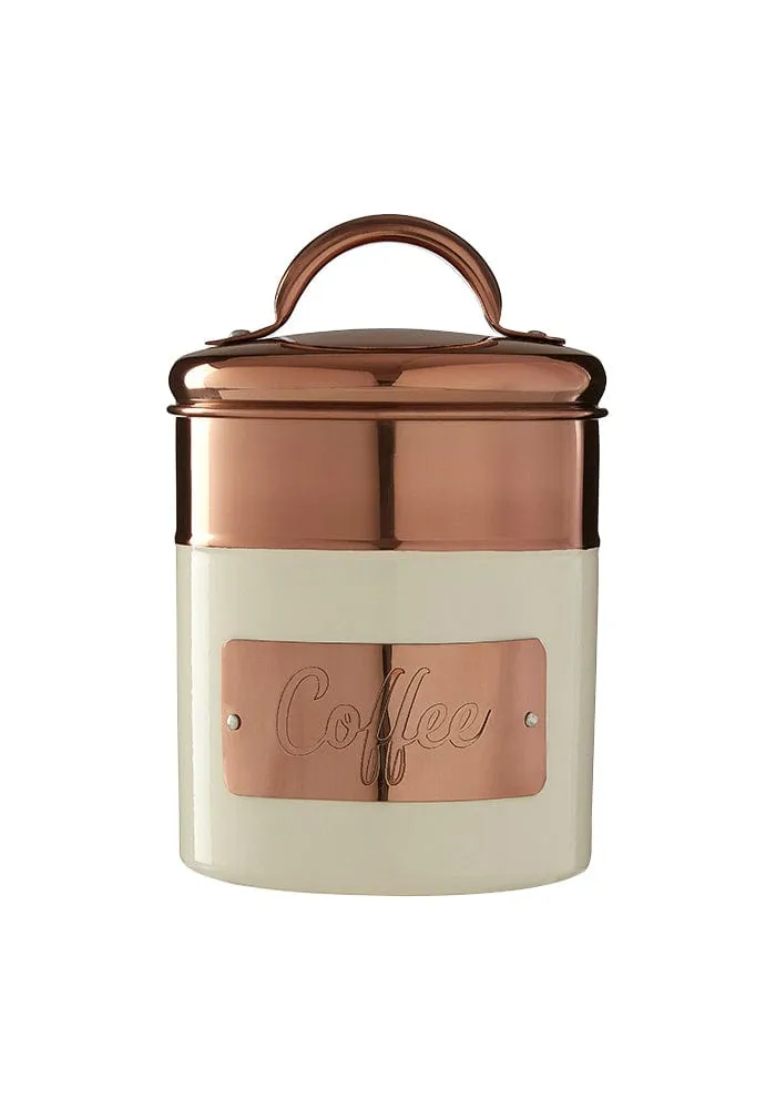 Georgina Two-Tone Coffee Canister - Gold, Cream product