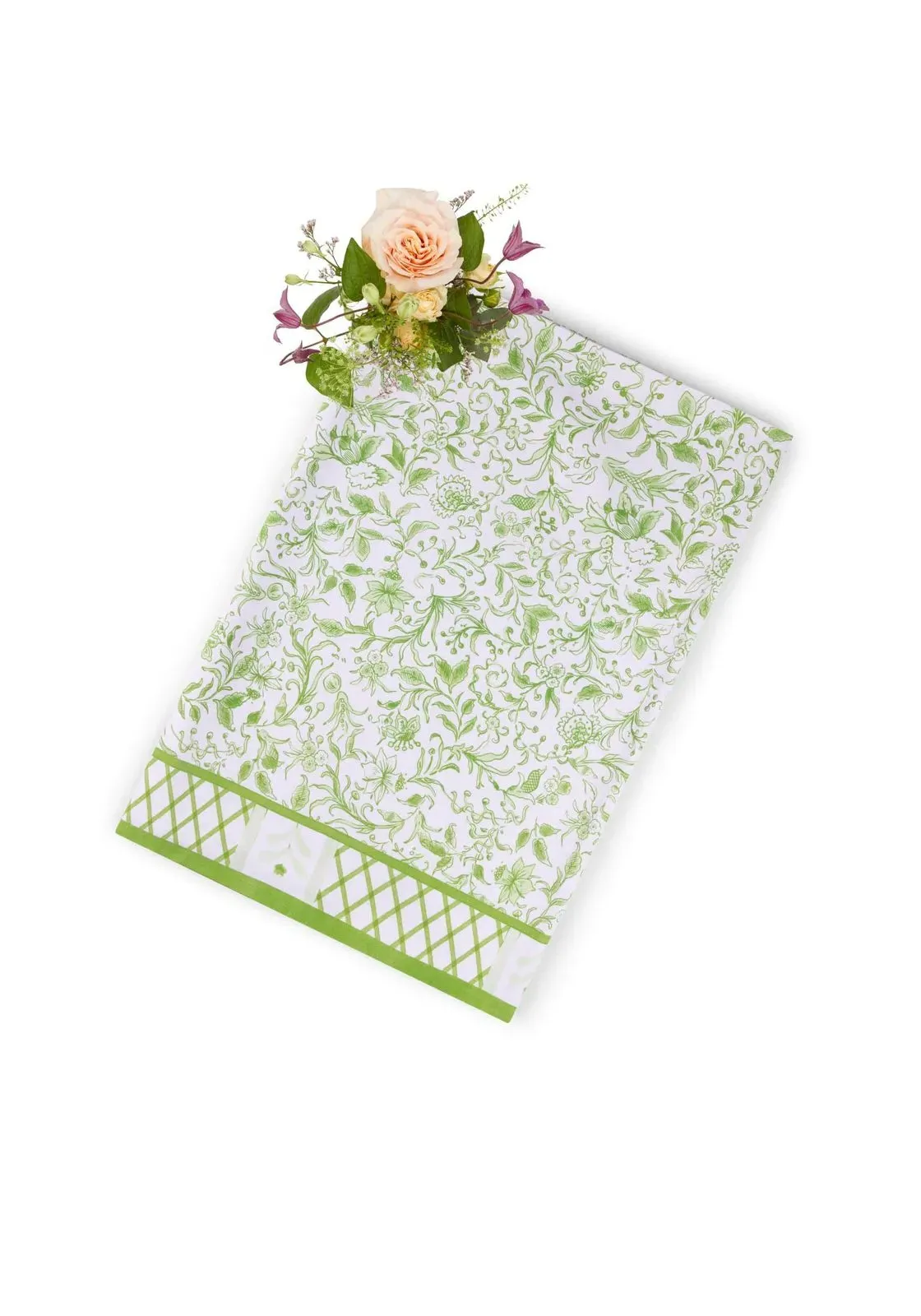 Meadow Floral Tablecloth - Green, Cotton product