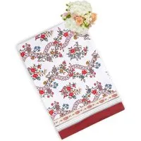 Sommerset Scroll Tablecloth - Red, Cotton alternate view