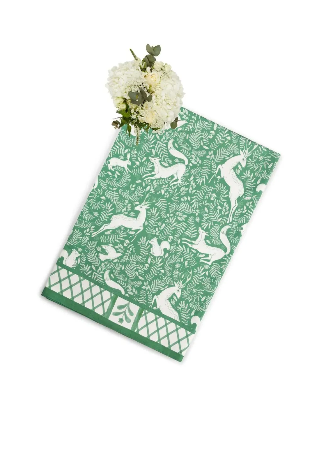 Wycliffe Woodland Tablecloth - Green, Cotton product