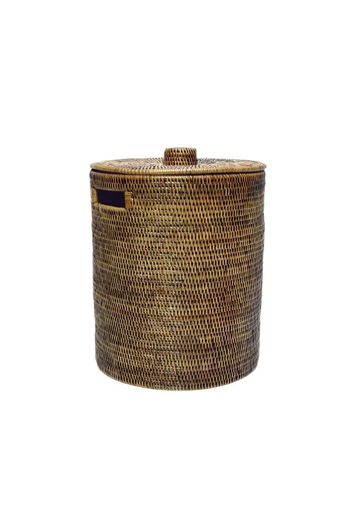 Handwoven Rattan Washing Hamper - Brown product