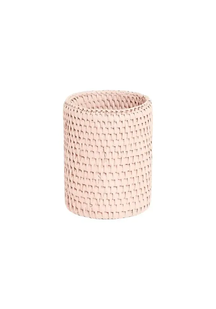 Rattan Bottle Holder - Pink