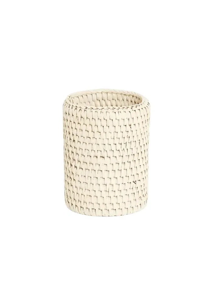 Rattan Bottle Holder - Yellow image