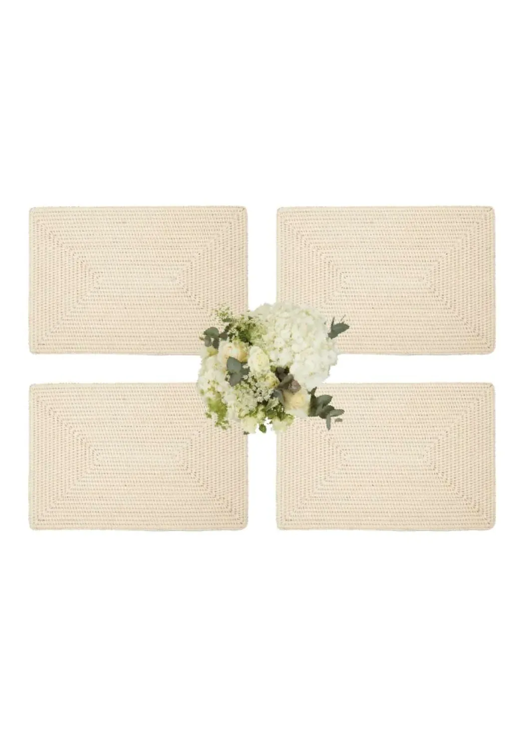 Rectangular Placemat Set - Sand, Rattan