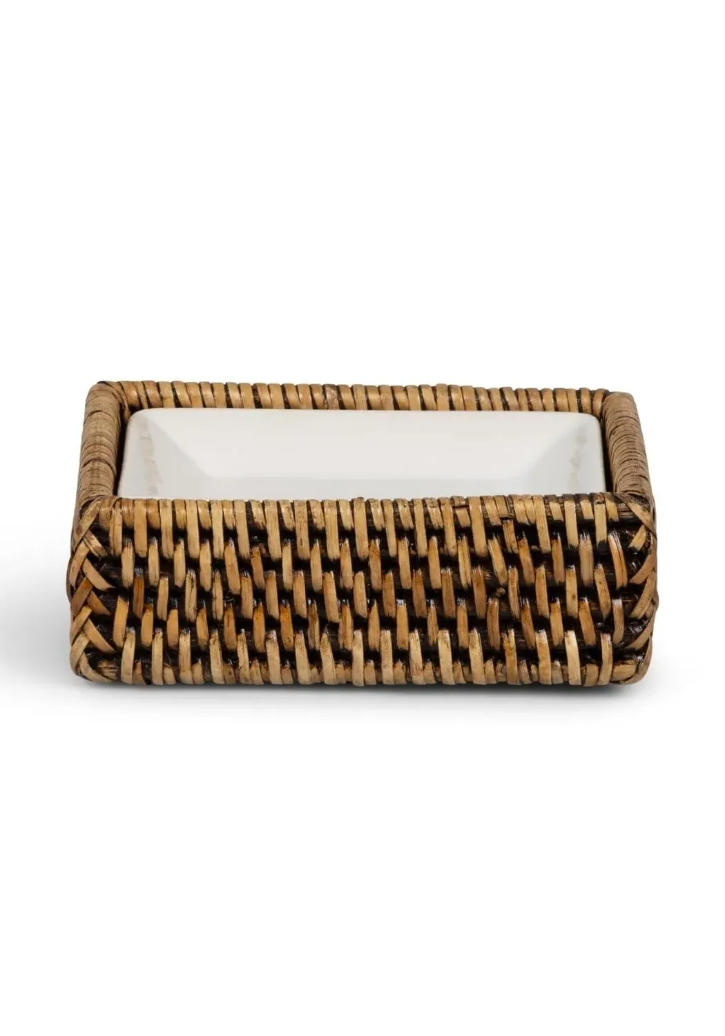 Round Soap Dish - Brown, Rattan image