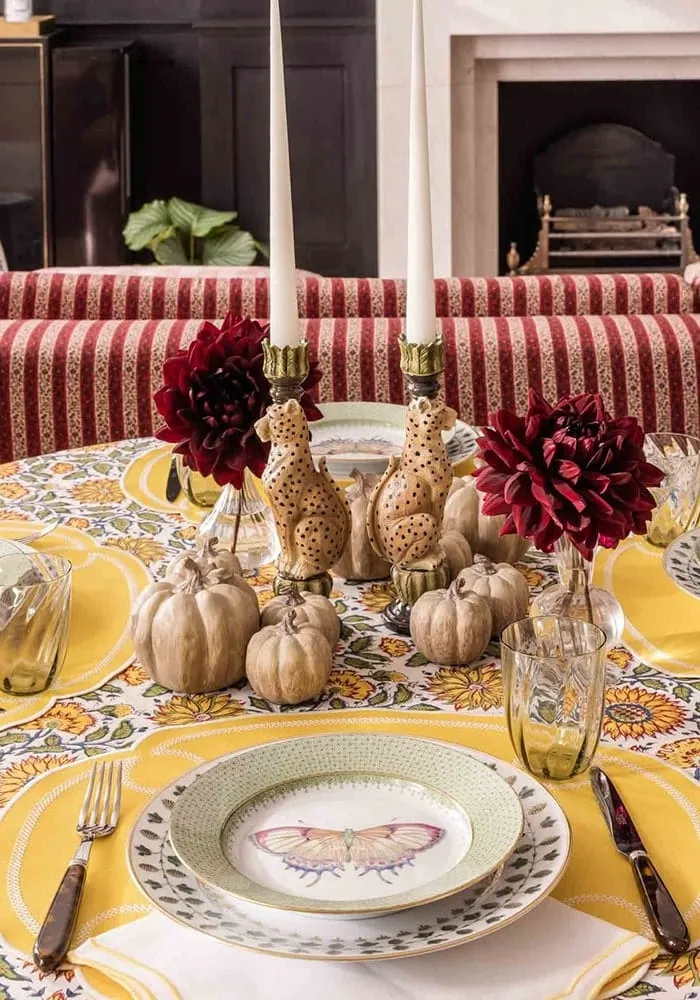 12-14 Seater Tablecloth - Yellow, Cotton