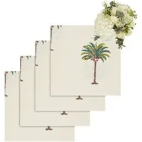 I Dream of Genie Palm Tree Table Napkin Set of 4 - Green alternate view