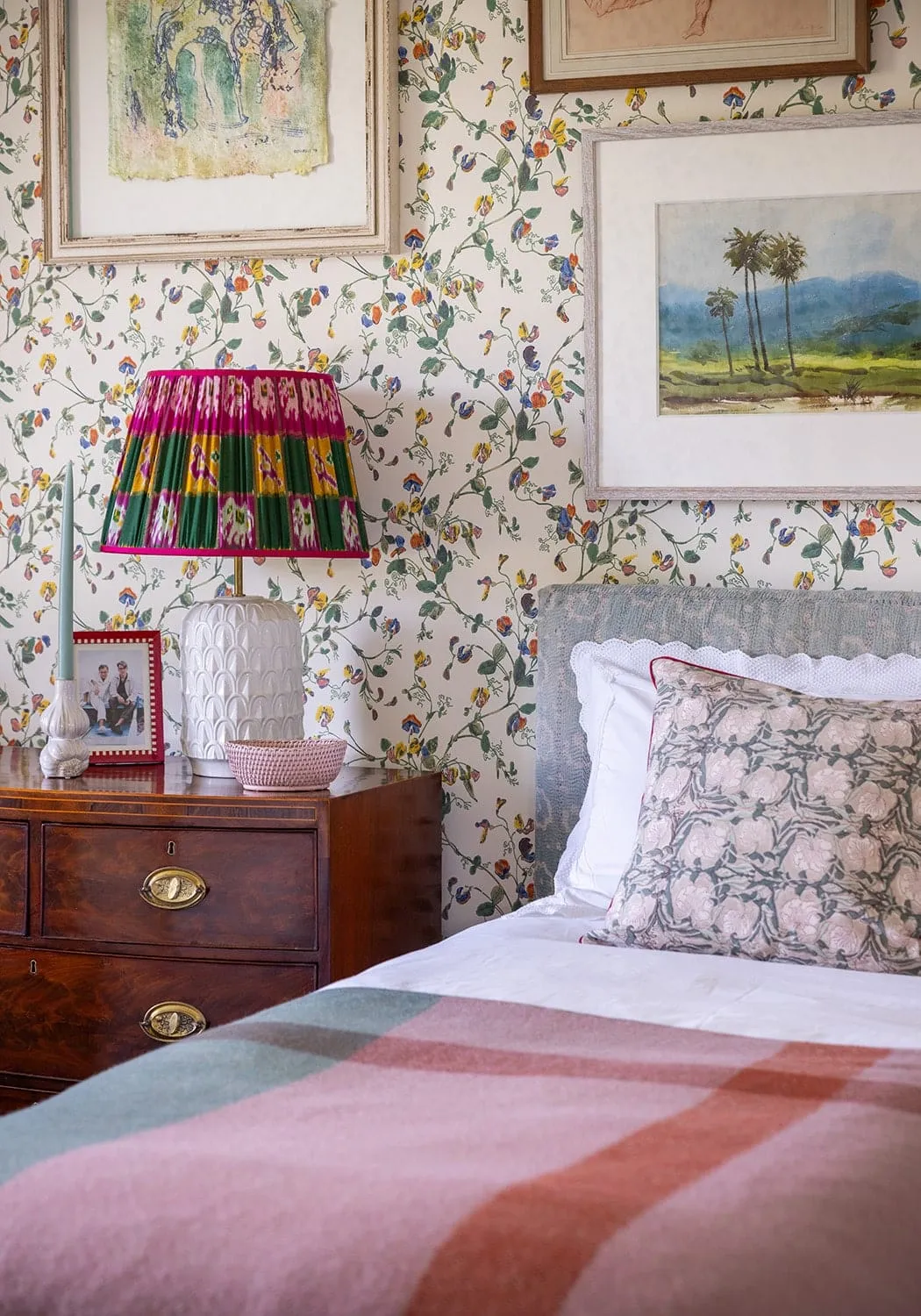 Square Cushion Cover with Geometric Pattern - Green