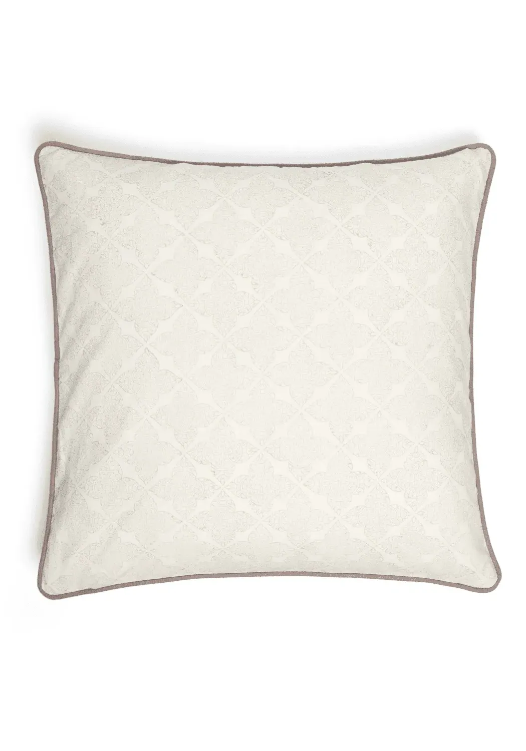 Square Cushion Cover with Piping - Grey
