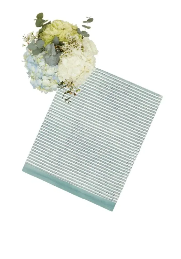 Striped Tablecloth - Blue, Cotton