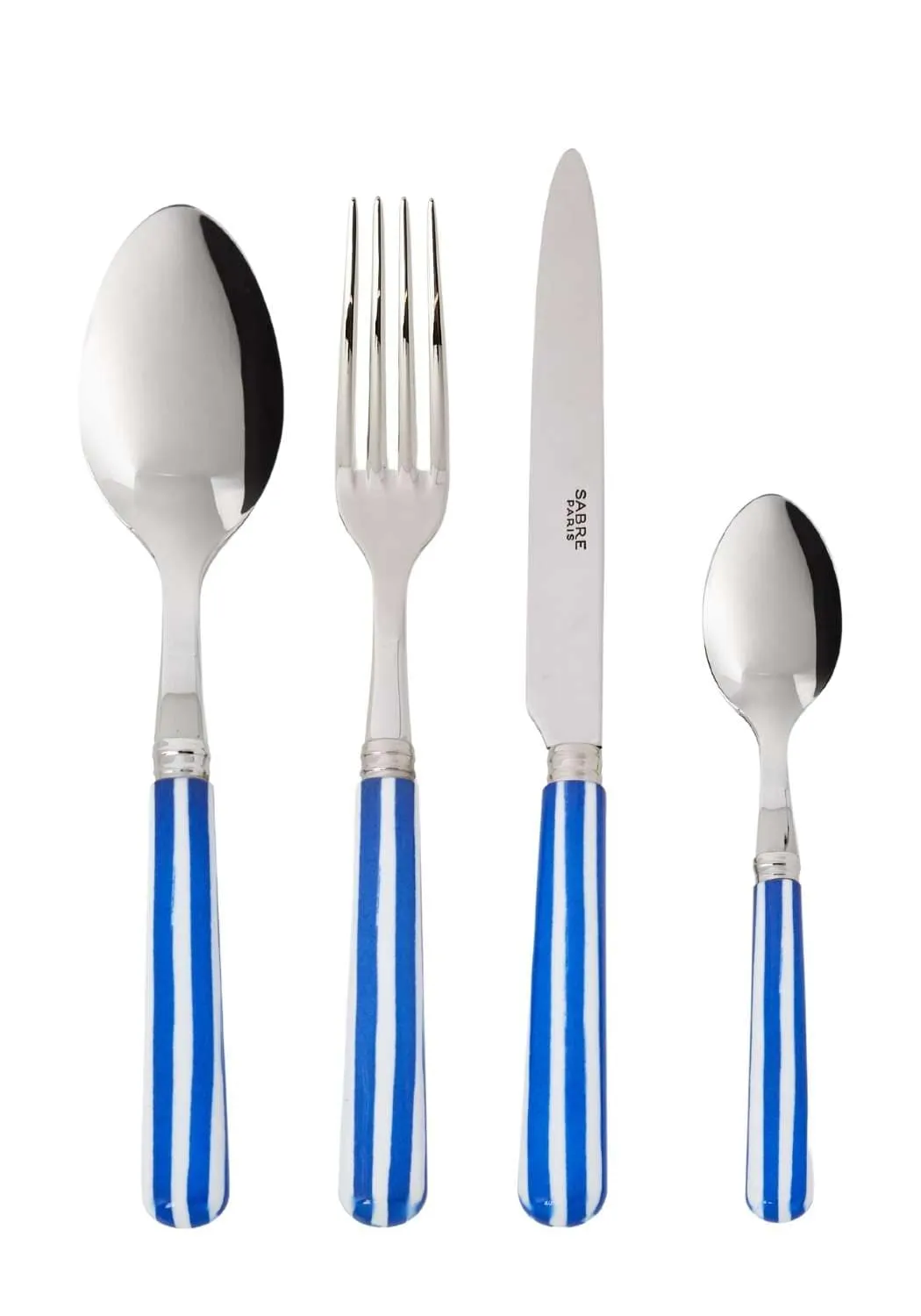 Casa Candy Stripe 4-Piece Cutlery Set - Blue, Stainless Steel product