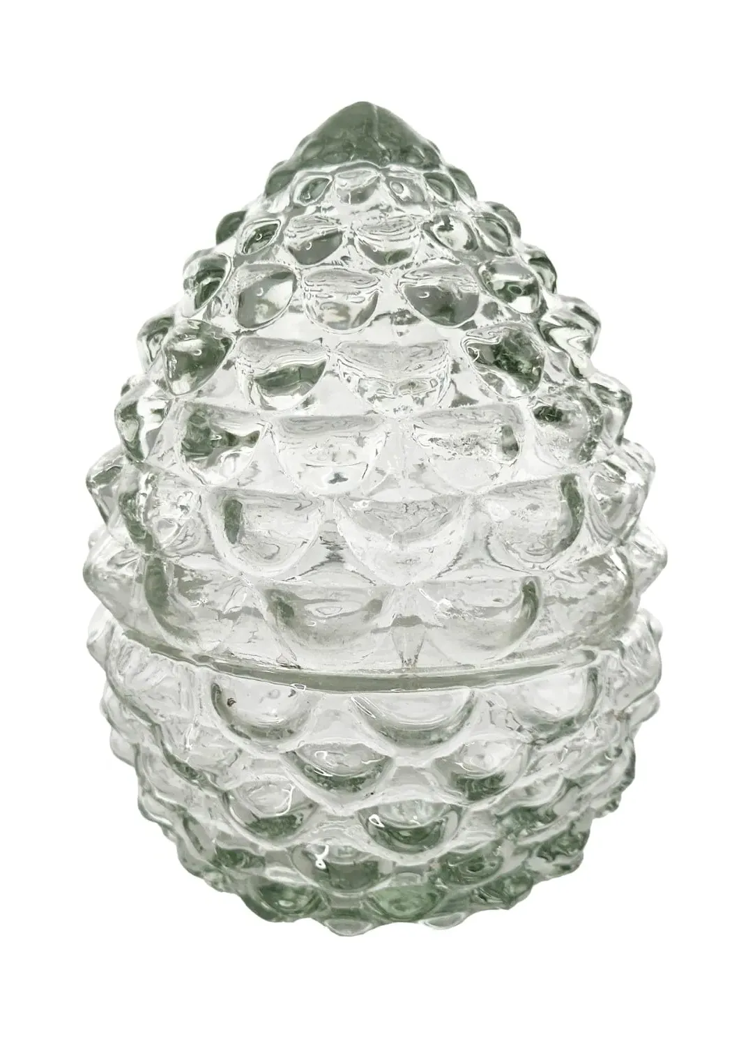 3-Piece Pine Cone Container Set - Frosted Glass image