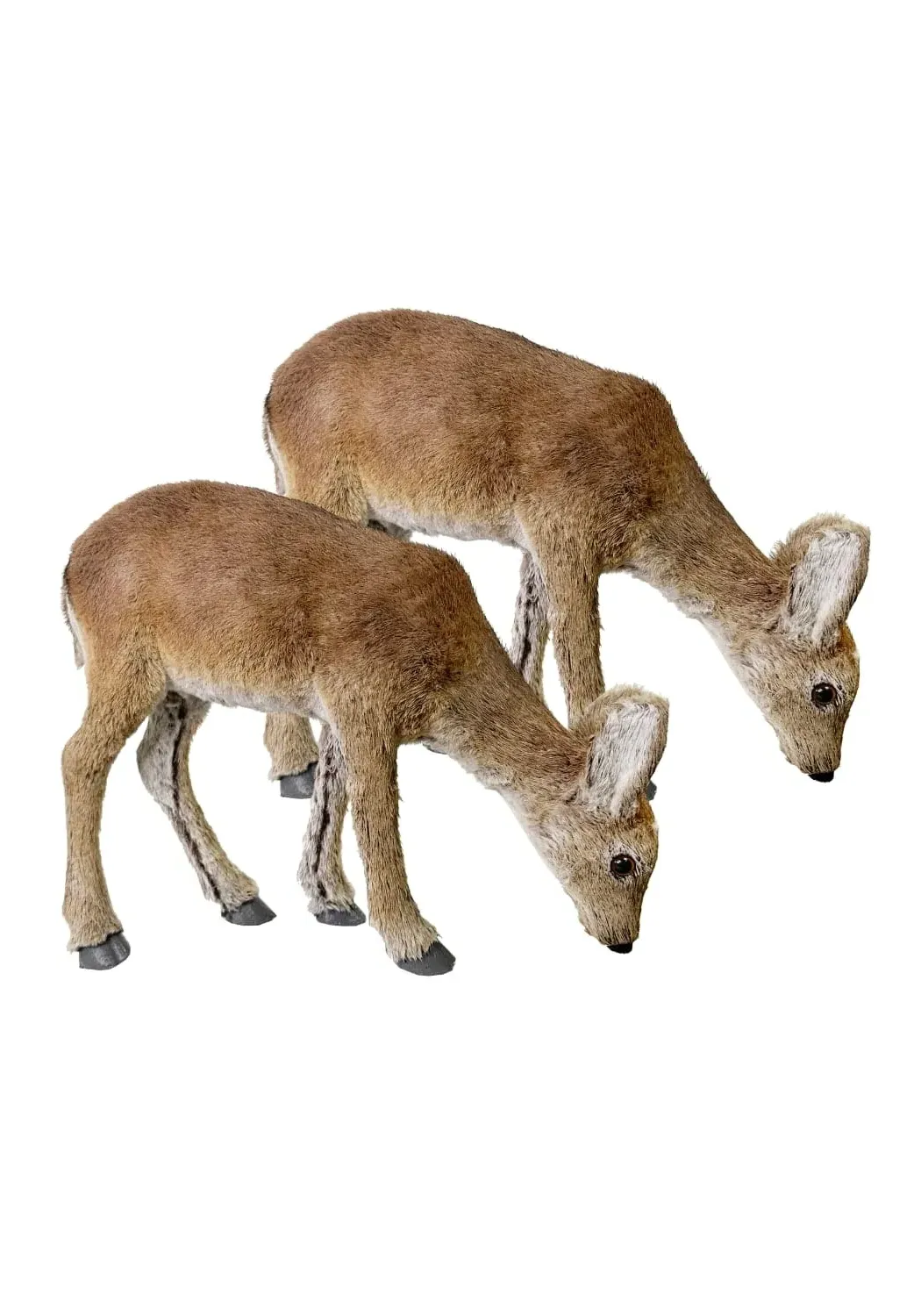 Grazing Deer Figurine Set of 2 - Brown, White product