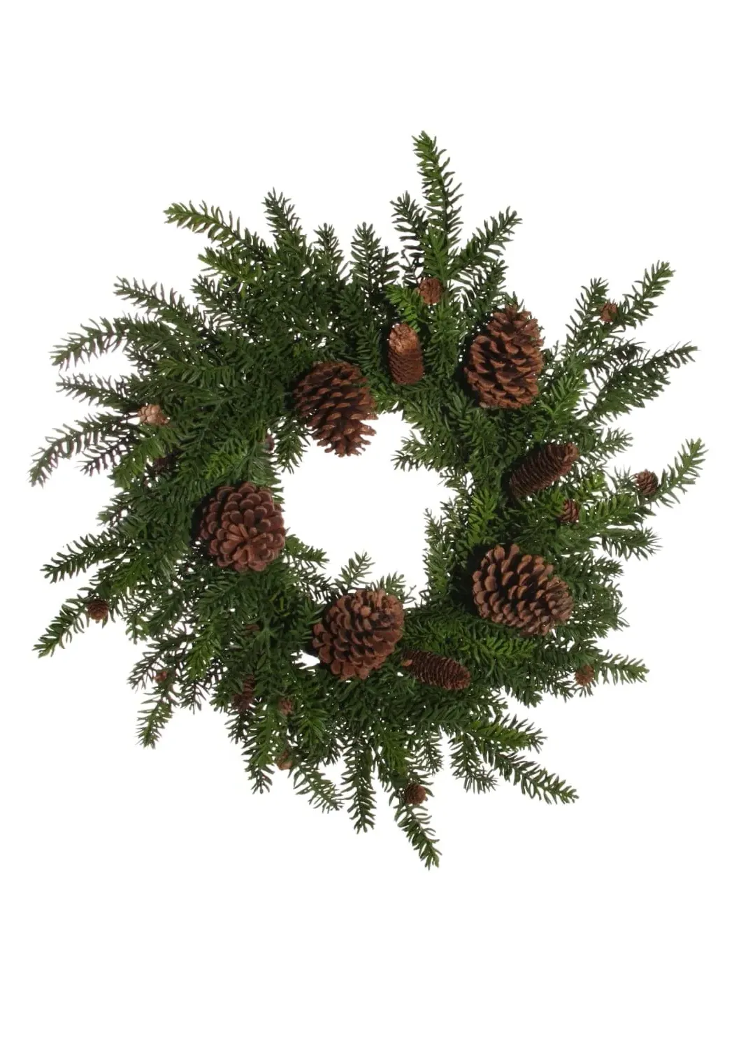 Holly Berry Pine Wreath - Green image