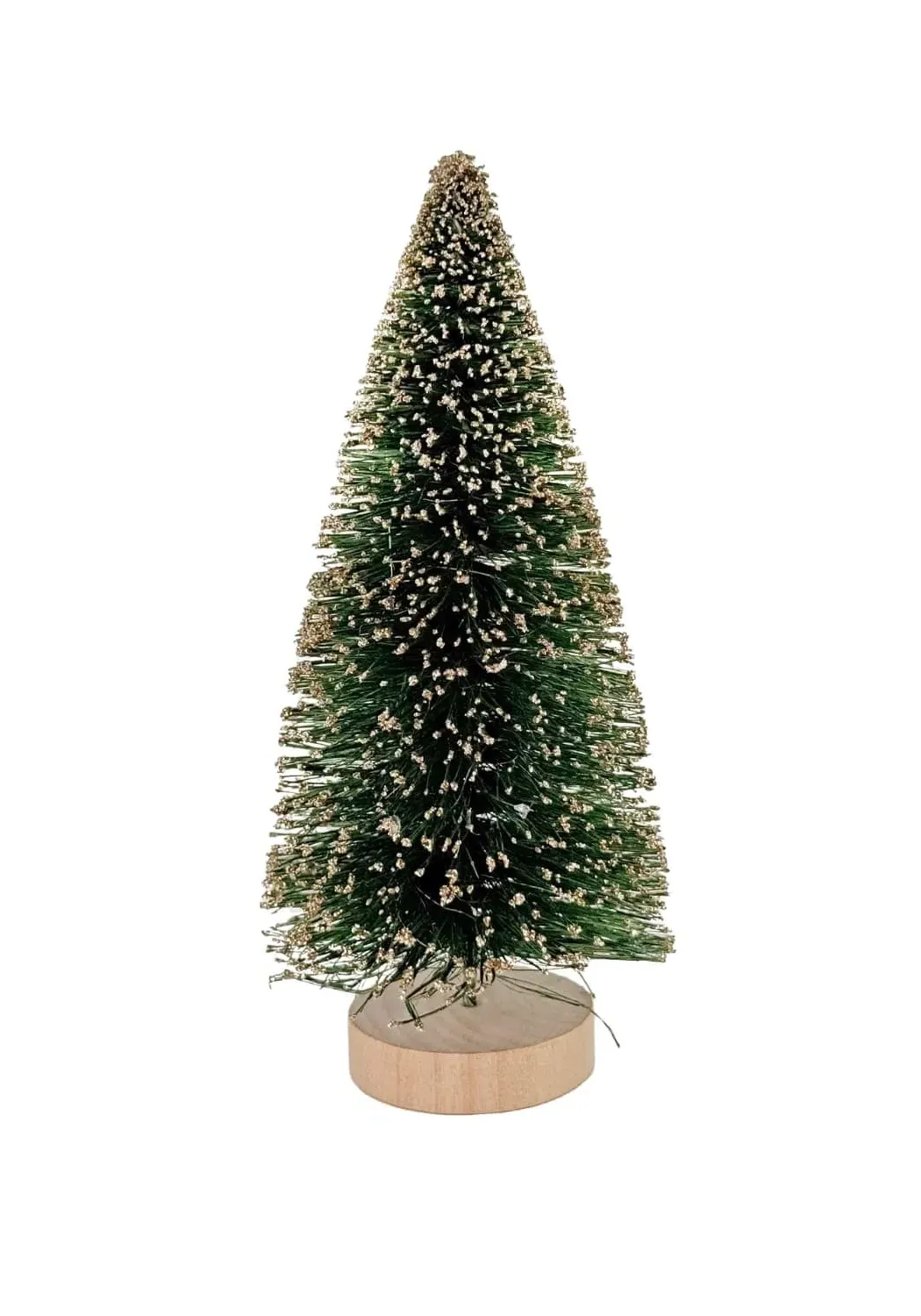 Mini Christmas Tree Decoration - Green, Gold image