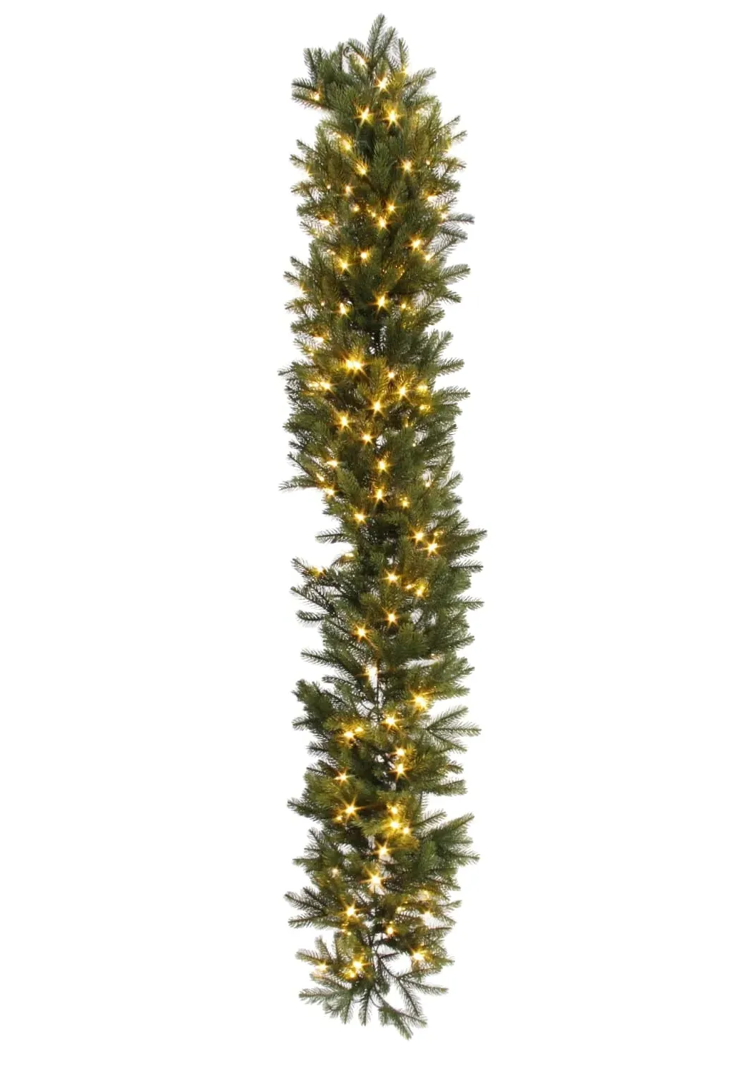 Pine Garland with Golden Accents - Green, Gold