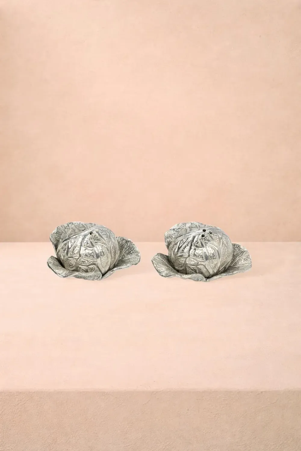 Cabbage Salt and Pepper Shakers - Silver, Pewter product