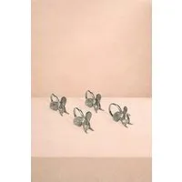 Elephant Safari Napkin Ring Set of 4 - Silver, Pewter alternate view