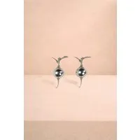 Garden Harvest Radish Salt and Pepper Shakers - Silver, Pewter alternate view