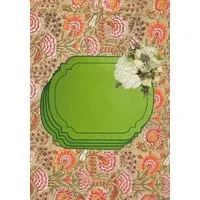 4-Piece Placemat Set with Trim - Green, Nylon alternate view