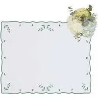 Green Blossom Rectangular Placemats Set of 4 - Green alternate view