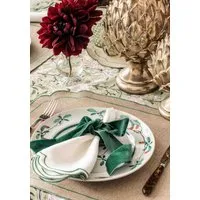 Hortensia Set of 4 Placemats - Brown, Green alternate view