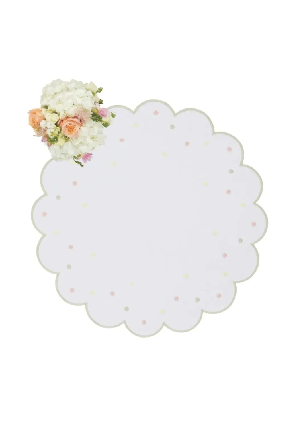Scalloped Round Placemats Set of 4 - Multi product
