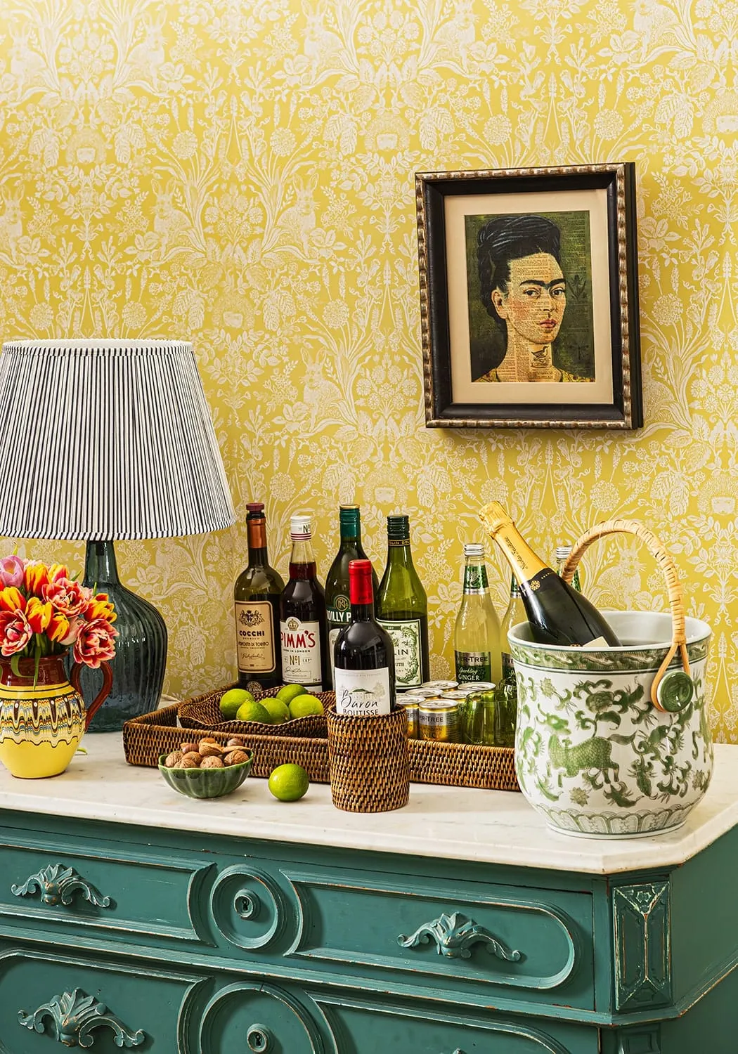 Ceramic Ice Bucket with Handles - Green, Ceramic image