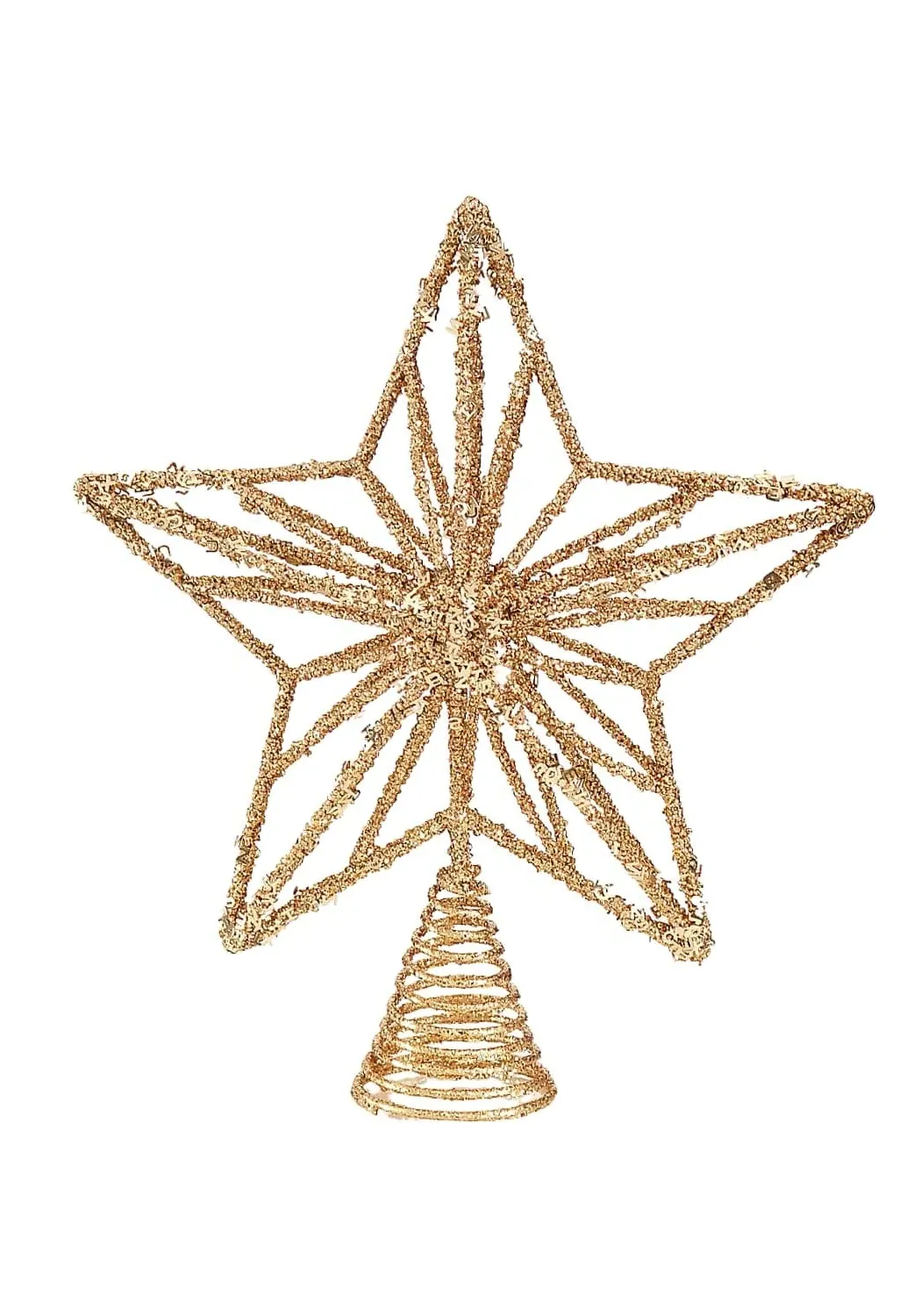 Gold Wire Star Tree Topper - Gold, Iron product