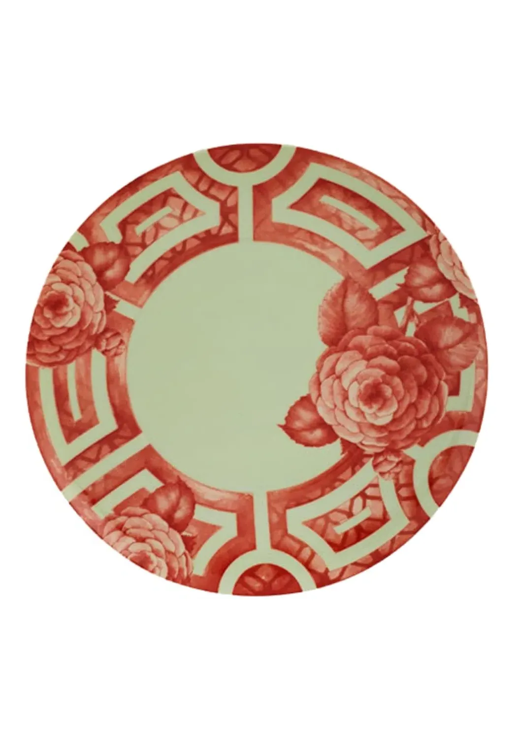 4-Piece Dessert Plate Set - Crimson Pattern image