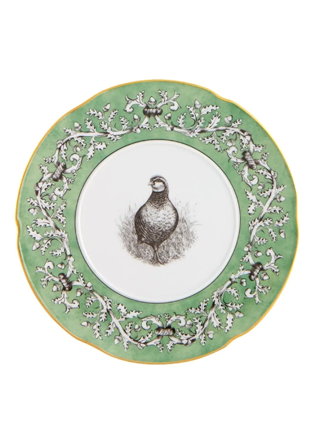 4-Piece Dessert Plate Set - Green, Ceramic image