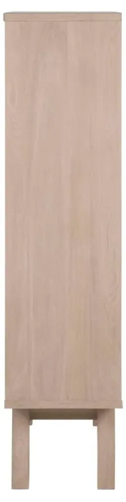 A Line Oak Display Cabinet with Storage - Oak Veneer