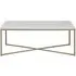 Alisma Coffee Table - White, Marble Effect