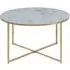 Alisma Round Coffee Table - White, Marble Effect