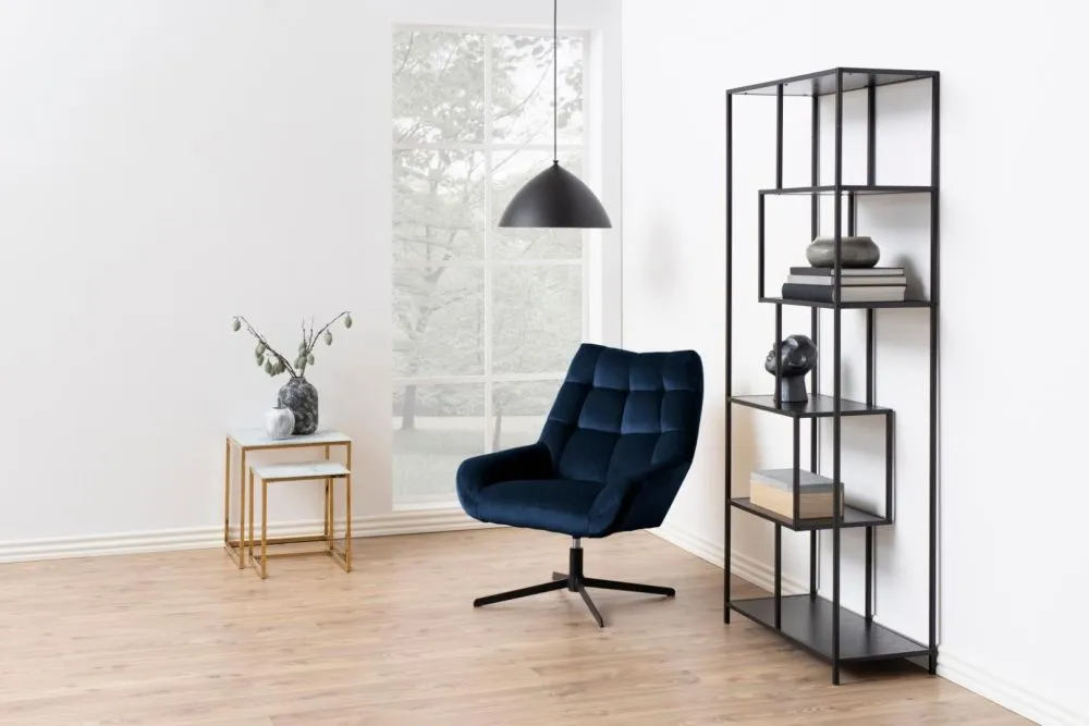 Alisma Round Nest of 2 Tables - White, Marble Effect