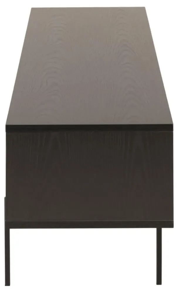 Angus 180cm TV Unit with Storage - Black, Melamine