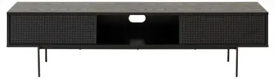 Angus 180cm TV Unit with Storage - Black, Melamine image