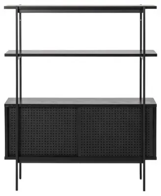 Angus 2 Sliding Door Bookcase - Black, Melamine image