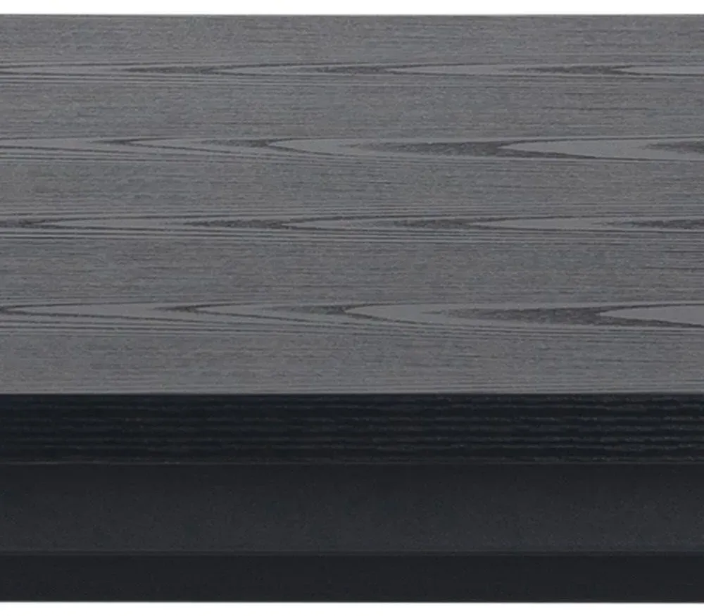 Angus Black 8 Seater Dining Table - Black, Melamine