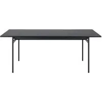 Angus Black 8 Seater Dining Table - Black, Melamine