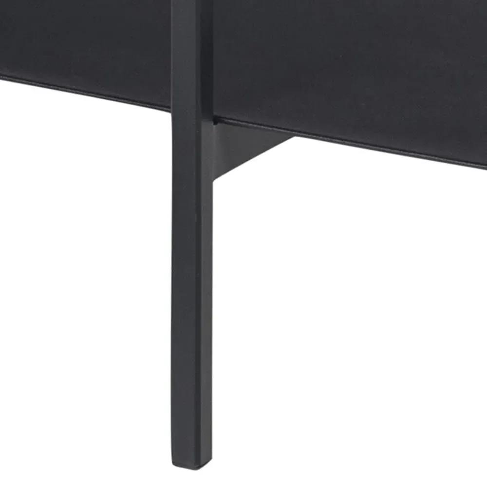 Angus Coffee Table with Storage - Black, Melamine