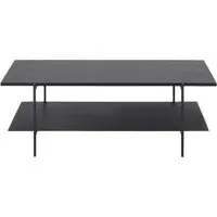 Angus Coffee Table with Storage - Black, Melamine