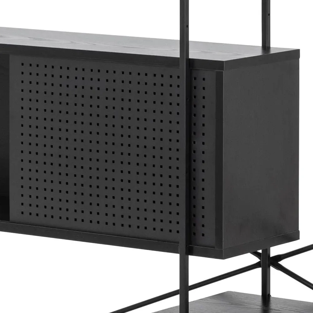 Angus Multi Shelf Open Bookcase - Black