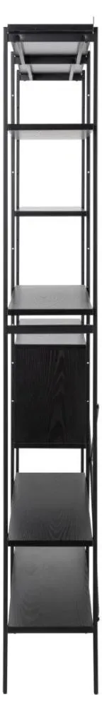Angus Multi Shelf Open Bookcase - Black