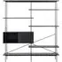 Angus Multi Shelf Open Bookcase - Black