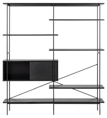 Angus Multi Shelf Open Bookcase - Black image