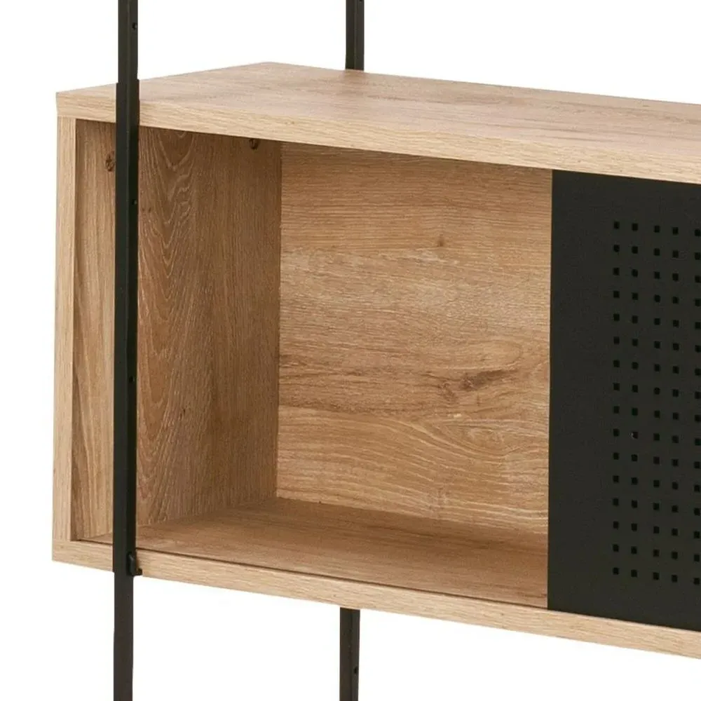 Angus Multi Shelf Open Bookcase - Wild Oak