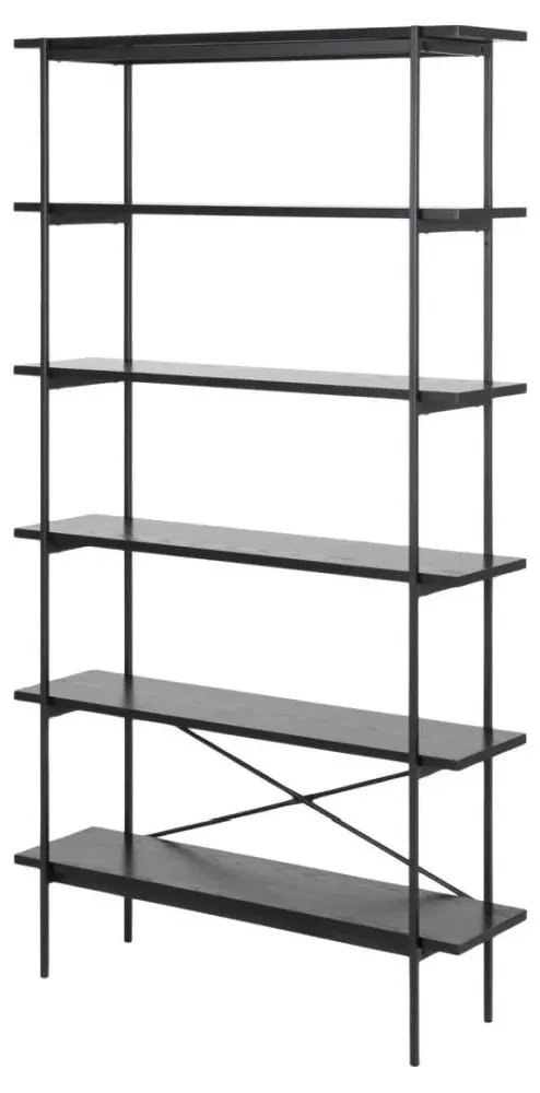 Angus Open Bookcase - Black