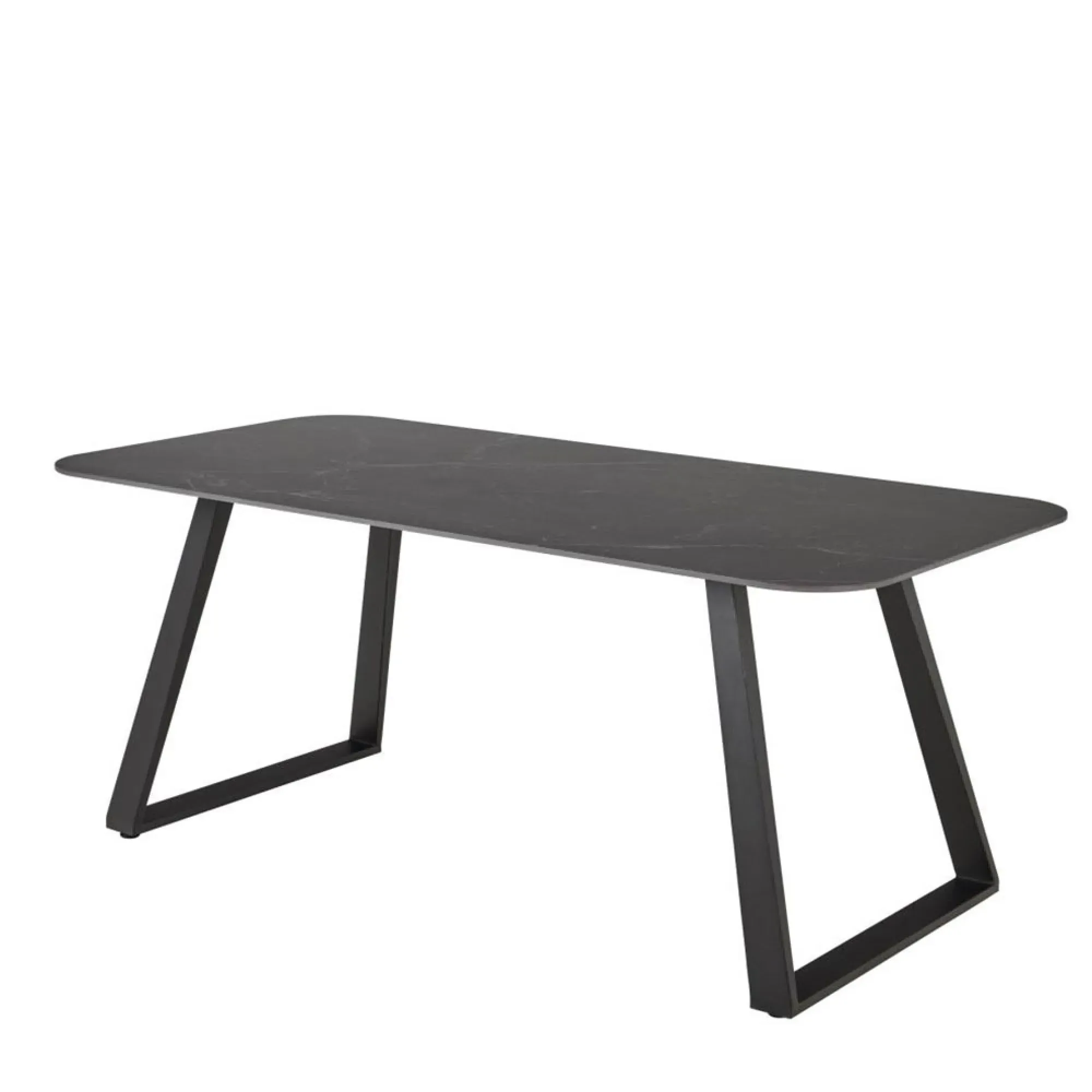 Antalya 6-Seater Dining Table - Black, Ceramic