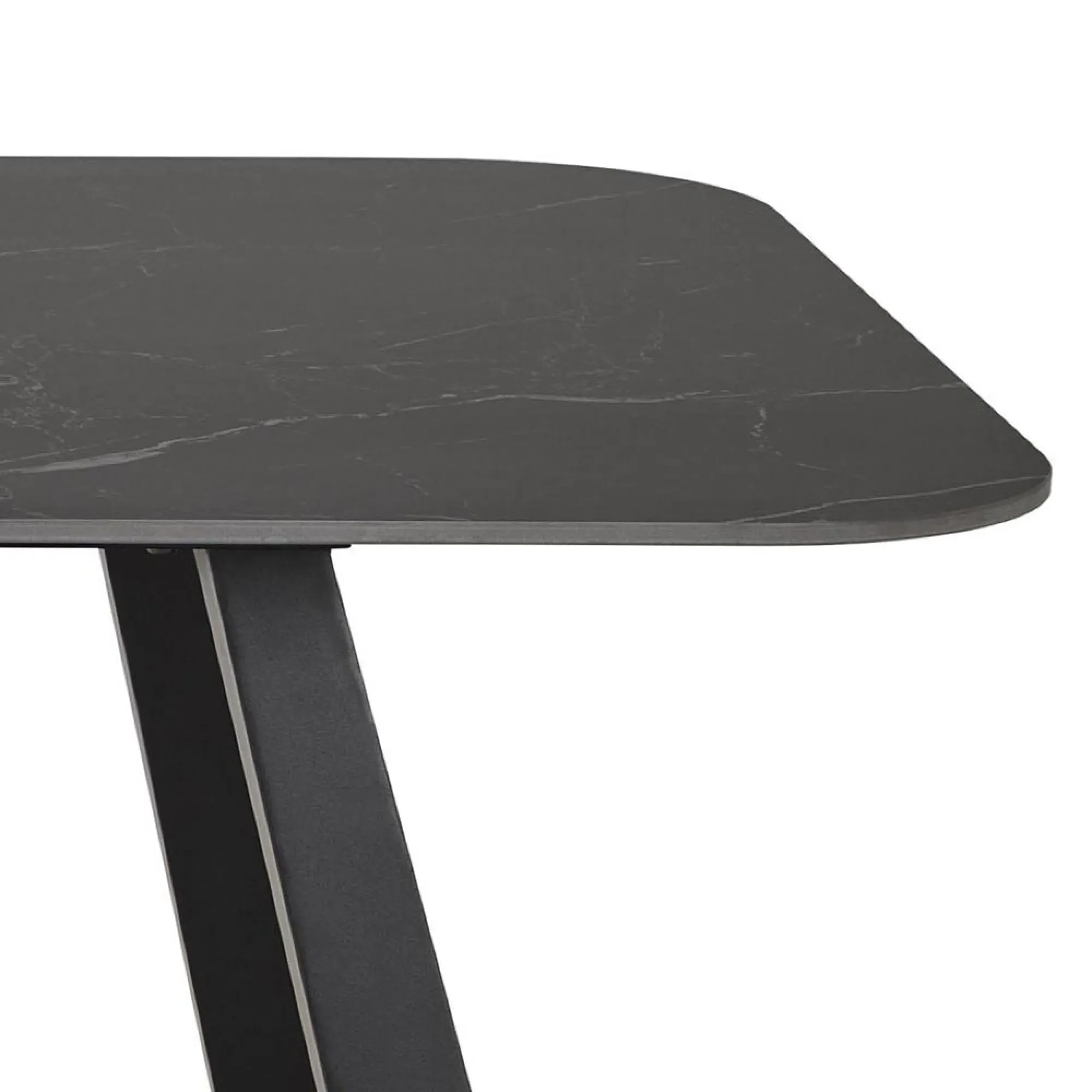 Antalya 6-Seater Dining Table - Black, Ceramic